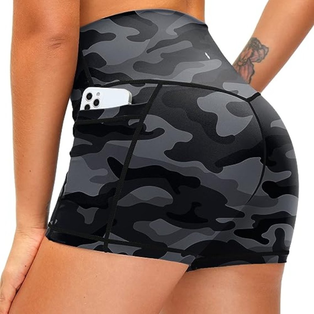 NEW Black Camo Athletic Shorts